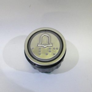 Кнопка тип D2 (вызов диспетчера колокольчик) 3-pin, металл. нажимная панель с брайлем Schindler